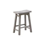 Lot de 2 tabourets de bar à hauteur de comptoir sans dossier Sonoma Saddle de 24 po, en bois d'acacia - Boraam