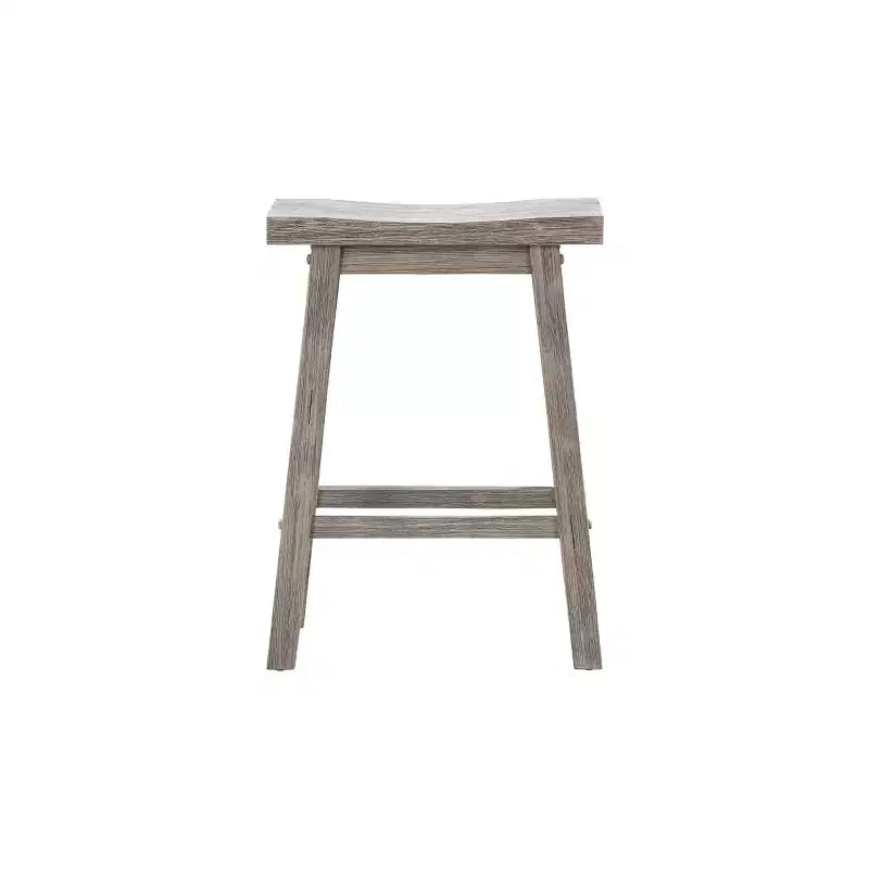 Lot de 2 tabourets de bar à hauteur de comptoir sans dossier Sonoma Saddle de 24 po, en bois d'acacia - Boraam