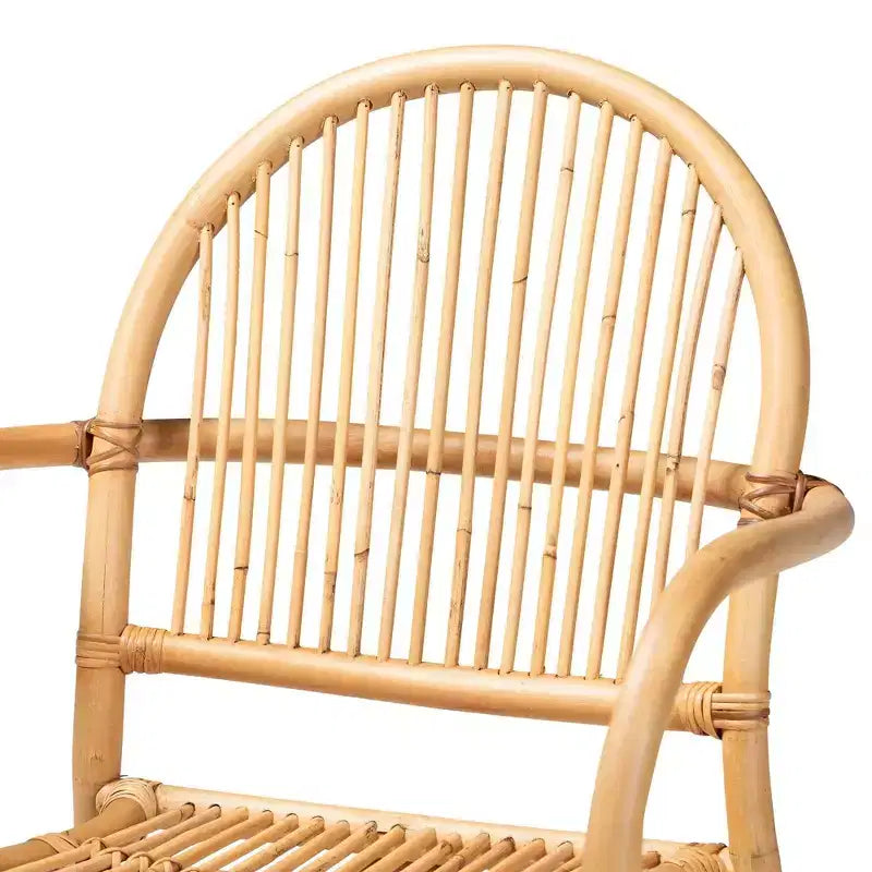 Tabouret de bar hauteur comptoir en rotin Tugera Naturel/Marron - bali & pari : Fait main, aucun assemblage requis