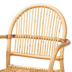 Tabouret de bar hauteur comptoir en rotin Tugera Naturel/Marron - bali & pari : Fait main, aucun assemblage requis