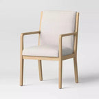 Chaise de salle à manger Esters Wood Arm Crème/Bois naturel - Threshold™