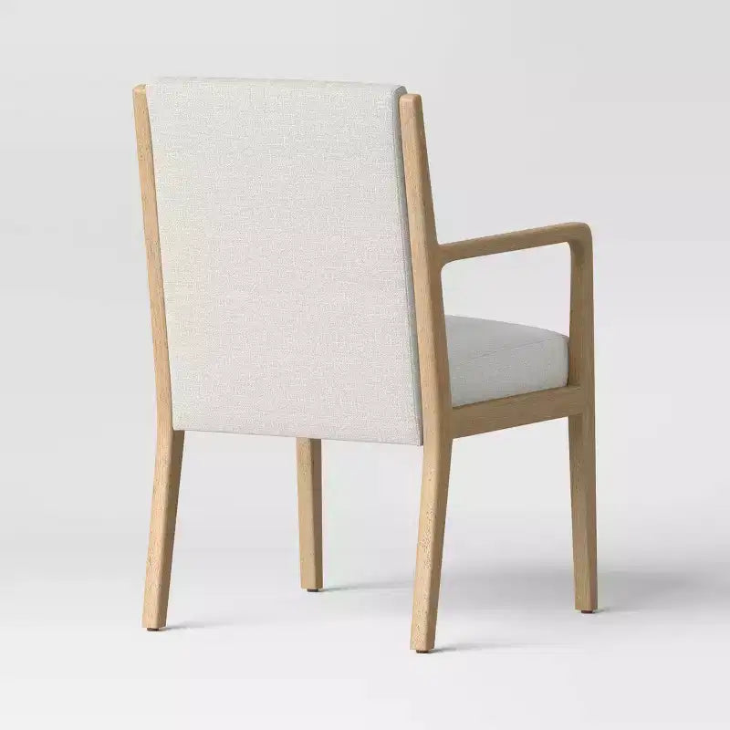 Chaise de salle à manger Esters Wood Arm Crème/Bois naturel - Threshold™