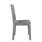 Lot de 2 chaises de salle à manger Raven en bois de manguier gris - Timbergirl : fabriquées à la main, en bois massif, aucun assemblage requis