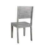 Lot de 2 chaises de salle à manger Raven en bois de manguier gris - Timbergirl : fabriquées à la main, en bois massif, aucun assemblage requis