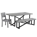 Lot de 2 chaises de salle à manger Raven en bois de manguier gris - Timbergirl : fabriquées à la main, en bois massif, aucun assemblage requis