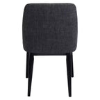 Lot de 2 chaises de salle à manger modernes du milieu du siècle Tintori noires - LumiSource : Rembourrées, pieds en bois, style confort