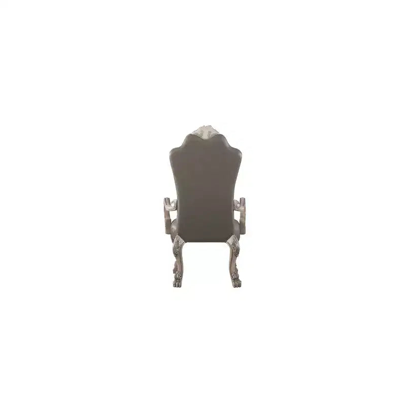 Lot de 2 Chaises Dresden 66 cm Blanc Os Vintage - Acme Furniture : Pieds griffes, Clous décoratifs, Cadre en bois