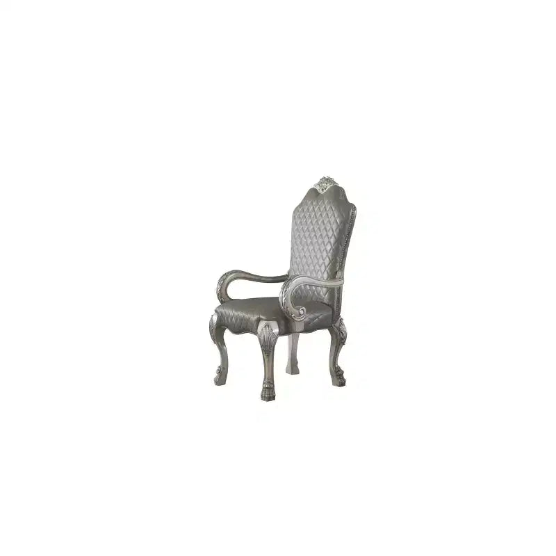 Lot de 2 Chaises Dresden 66 cm Blanc Os Vintage - Acme Furniture : Pieds griffes, Clous décoratifs, Cadre en bois
