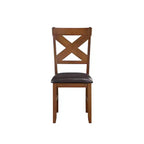 Acme Furniture Lot de 2 chaises de salle à manger d'appoint Apollo Noyer et Similicuir Espresso : Cadre en hévéa, Rembourrage en mousse