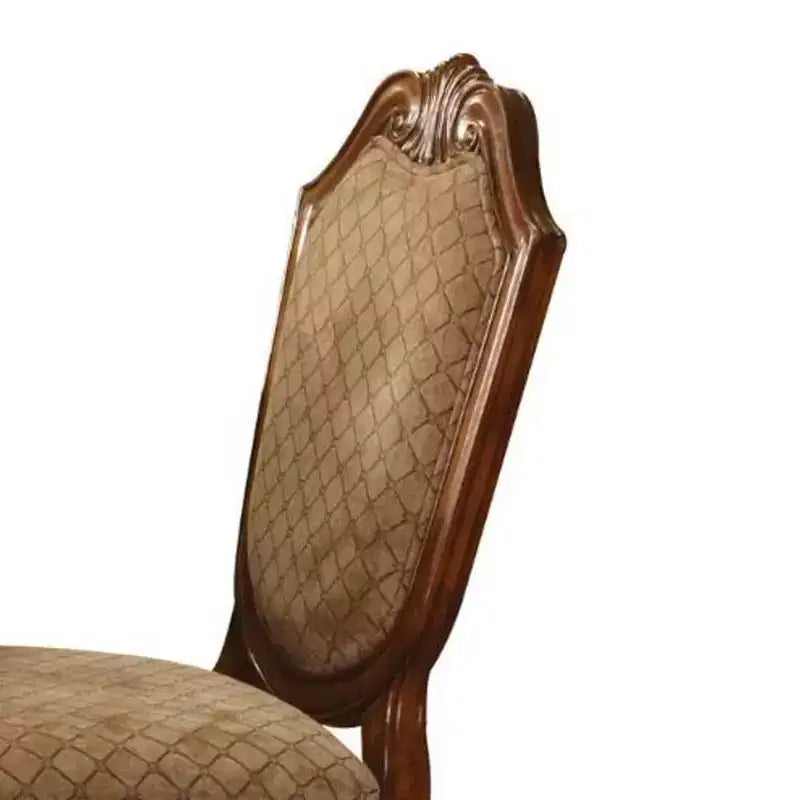 Acme Furniture Chaises de salle à manger Chateau De Ville Tissu/Finition merisier