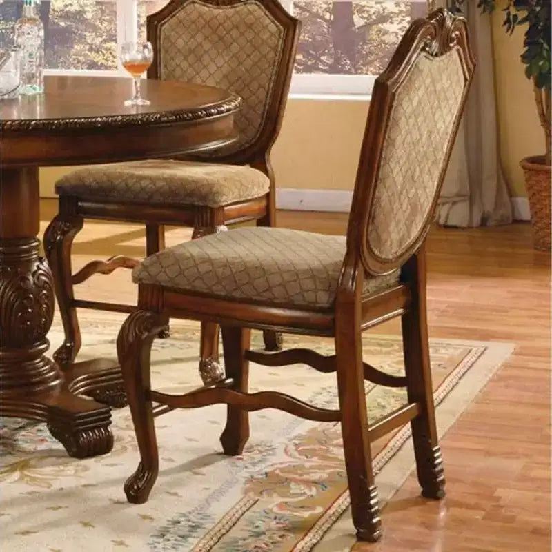 Acme Furniture Chaises de salle à manger Chateau De Ville Tissu/Finition merisier