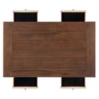 Ensemble de salle à manger rectangulaire 6 pièces Bruner de hauteur comptoir Powell, blanc