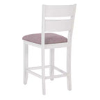 Ensemble de salle à manger rectangulaire 6 pièces Bruner de hauteur comptoir Powell, blanc