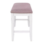 Ensemble de salle à manger rectangulaire 6 pièces Bruner de hauteur comptoir Powell, blanc