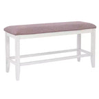 Ensemble de salle à manger rectangulaire 6 pièces Bruner de hauteur comptoir Powell, blanc