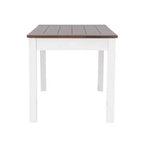 Ensemble de salle à manger rectangulaire 6 pièces Bruner de hauteur comptoir Powell, blanc