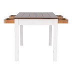 Ensemble de salle à manger rectangulaire 6 pièces Bruner de hauteur comptoir Powell, blanc
