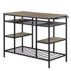 Acme Furniture Lona Kitchen Island Rustic Oak/Black Finish