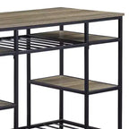 Acme Furniture Îlot de cuisine Lona Chêne rustique/Fini noir