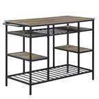 Acme Furniture Îlot de cuisine Lona Chêne rustique/Fini noir