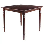Ensemble de salle à manger 3 pièces Mornay Noyer - Winsome : Bois massif, style rustique, 2 chaises Windsor