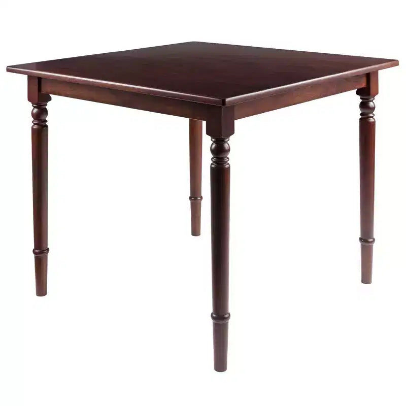 Ensemble de salle à manger 3 pièces Mornay Noyer - Winsome : Bois massif, style rustique, 2 chaises Windsor