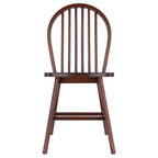 Ensemble de salle à manger 3 pièces Mornay Noyer - Winsome : Bois massif, style rustique, 2 chaises Windsor