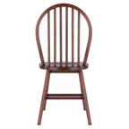 Ensemble de salle à manger 3 pièces Mornay Noyer - Winsome : Bois massif, style rustique, 2 chaises Windsor