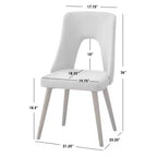 Ensemble de salle à manger rectangulaire Lifestorey 5 pièces Clover Mid-Century Modern Noyer/Gris