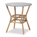 Tavor Weave and Rattan Dining Table Natural/Brown - bali & pari: Bohemian Style, 4-Seater, No Assembly Required