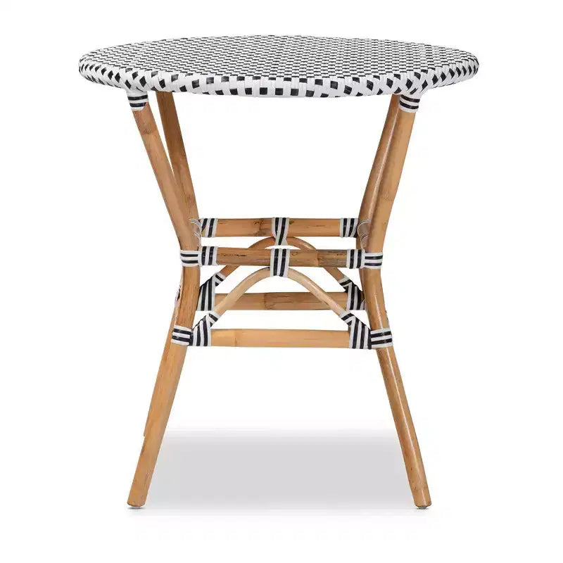 Table à manger Tavor Weave et Rotin Naturel/Marron - bali & pari : Style bohème, 4 places, Aucun assemblage requis