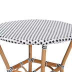 Table à manger Tavor Weave et Rotin Naturel/Marron - bali & pari : Style bohème, 4 places, Aucun assemblage requis