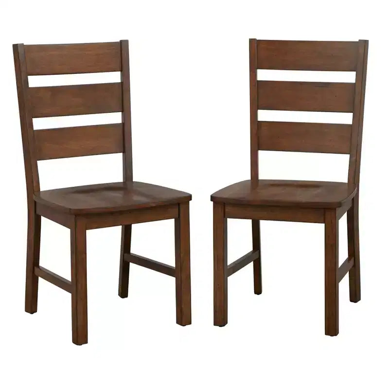 Ensemble de salle à manger Buylateral Mandeville 6 pièces en bois massif à bords bruts avec banc, marron : bois d'hévéa, chaises à dossier ajouré