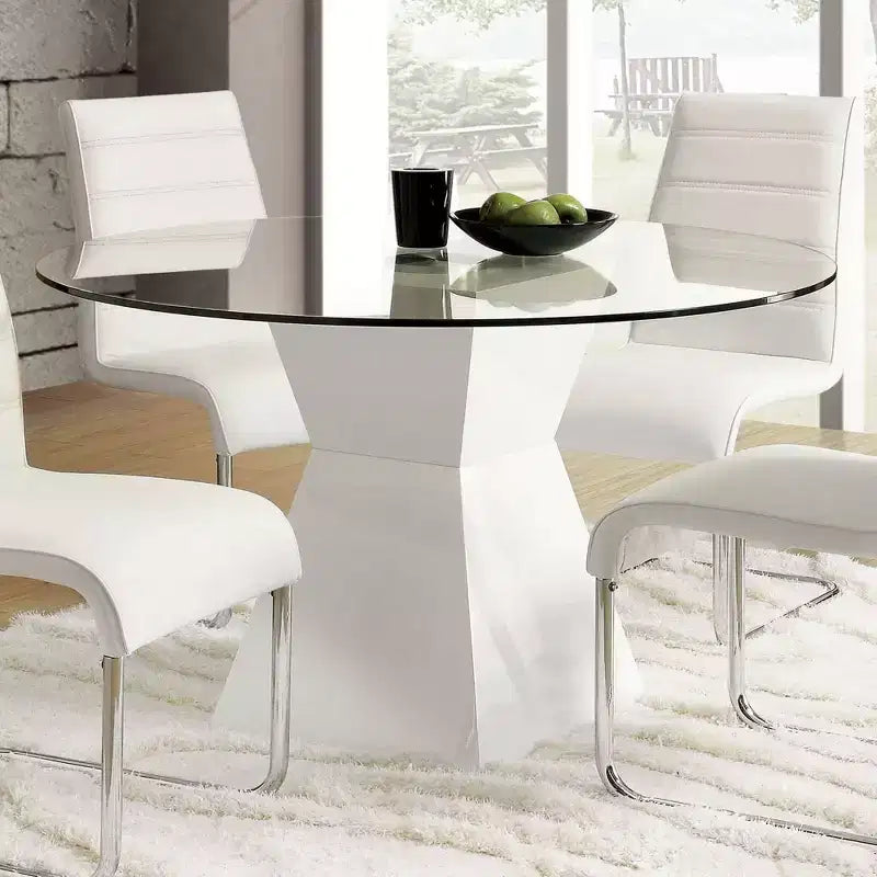 HOMES: Inside + Out Table de salle à manger ronde Grimsby 45" Blanche