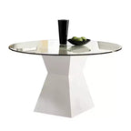 HOMES: Inside + Out Table de salle à manger ronde Grimsby 45" Blanche