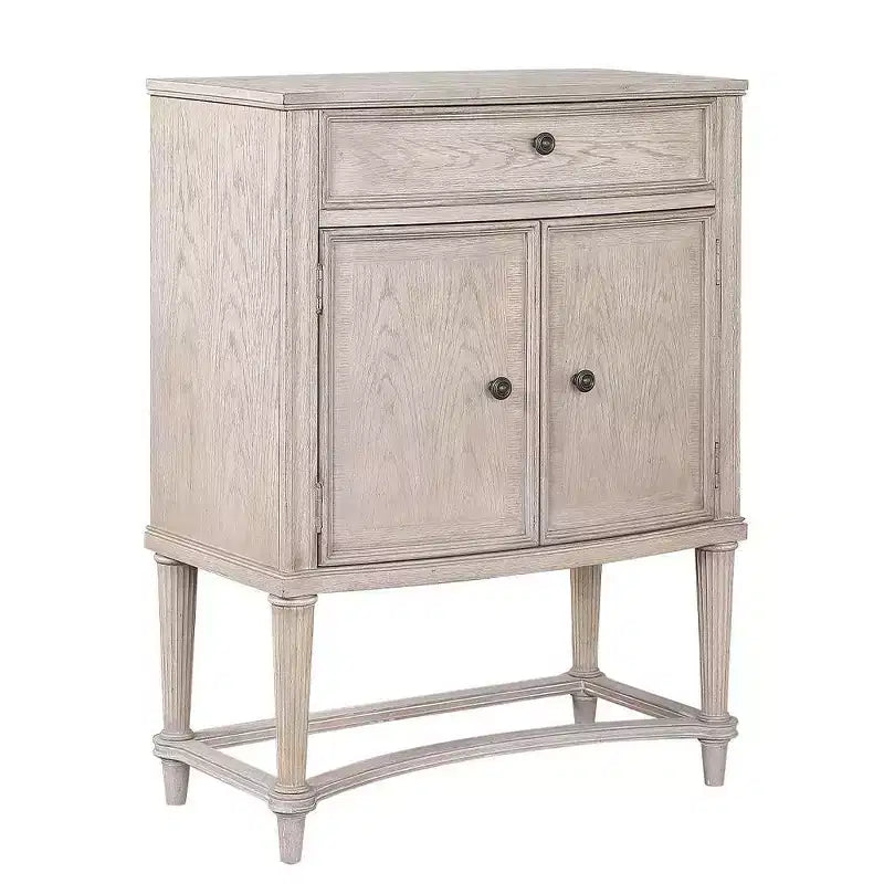 Meuble bar Wynsor d'Acme Furniture, finition blanc cassé vieilli