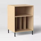Metal and Wood Record Player Stand Natural - Room Essentials™