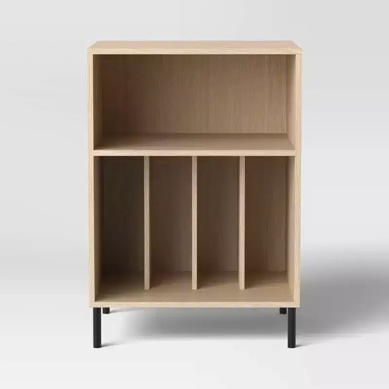 Meuble Support Tourne-Disque en Métal et Bois Naturel - Room Essentials™