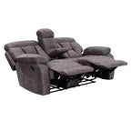 Causeuse rembourrée Bogata Mushroom - Steve Silver Co. : Fauteuil inclinable en flanelle, Structure en fer, Canapé 2 places