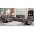 Causeuse rembourrée Bogata Mushroom - Steve Silver Co. : Fauteuil inclinable en flanelle, Structure en fer, Canapé 2 places