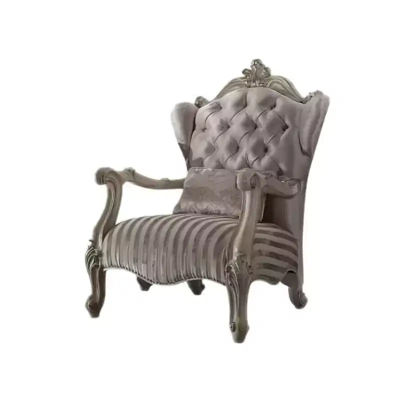Fauteuil en tissu Versailles de 33 po, ivoire/blanc cassé - Acme Furniture : conception traditionnelle croissante, aucun assemblage requis