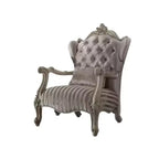 Fauteuil en tissu Versailles de 33 po, ivoire/blanc cassé - Acme Furniture : conception traditionnelle croissante, aucun assemblage requis