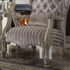 Fauteuil en tissu Versailles de 33 po, ivoire/blanc cassé - Acme Furniture : conception traditionnelle croissante, aucun assemblage requis