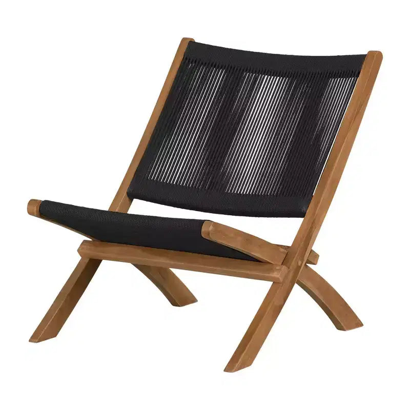 Fauteuil de salon Balka noir/naturel South Shore : fini lustré, cadre en bois, nettoyer les taches, assemblage requis