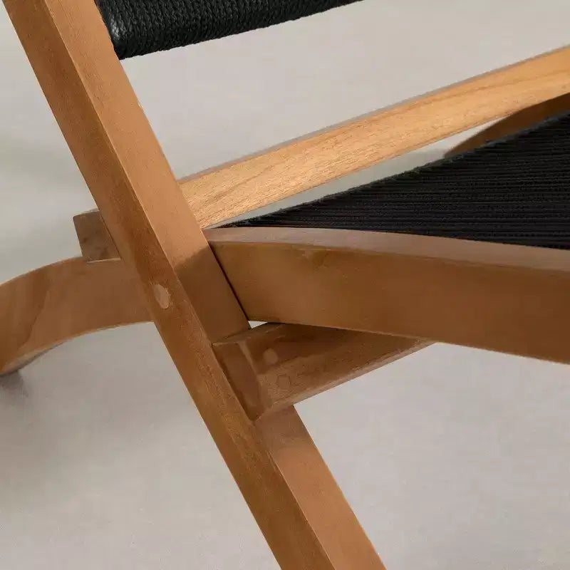 Fauteuil de salon Balka noir/naturel South Shore : fini lustré, cadre en bois, nettoyer les taches, assemblage requis