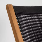 Fauteuil de salon Balka noir/naturel South Shore : fini lustré, cadre en bois, nettoyer les taches, assemblage requis