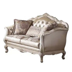 Canapé Chantelle Acme Furniture Cuir synthétique rose doré/Blanc perle