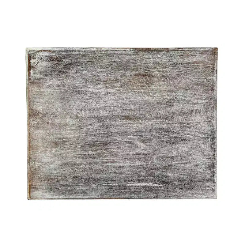 Table de chevet en bois de manguier blanc vieilli Tijeras style bohème, fabriquée à la main – Christopher Knight Home : fabriquée à la main, meuble de rangement, aucun assemblage requis