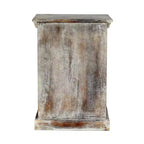 Table de chevet en bois de manguier blanc vieilli Tijeras style bohème, fabriquée à la main – Christopher Knight Home : fabriquée à la main, meuble de rangement, aucun assemblage requis