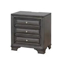Rowland 3 Drawers Nightstand with USB Ports: Wooden, Antique Pulls, Cedar - HOMES: Inside + Out